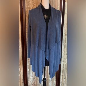 CUPIO OPEN FRONT LAYERED LOOK CARDIGAN - SZ SMALL